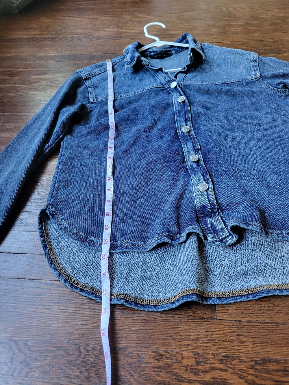 JANE & DELANCEY blue soft denim button-up shirt long sleeve casual Size Small - Picture 8 of 13